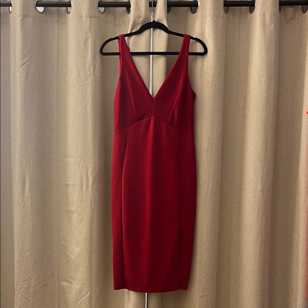 Lulu's Vibrant Red Midi Dress
